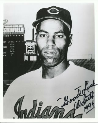 Al Smith Autograph 8x10 Photo Cleveland Indians 2 W.  S 164 Hr 3 A.  S Games