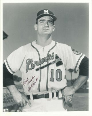 Bob Buhl Autograph 8x10 Photo Milwaukee Braves 1957 W.  S 166 Wins 2 A.  S Games