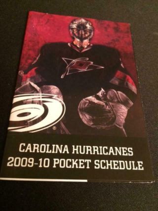 2009 - 10 Carolina Hurricanes Hockey Pocket Schedule Harris Teeter Version