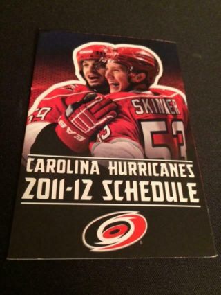 2011 - 12 Carolina Hurricanes Hockey Pocket Schedule Pepsi Max Version