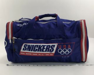 Team Usa Olympics 1992 Official Sponsor Adidas Snickers Tote Duffel Bag Rio Blue