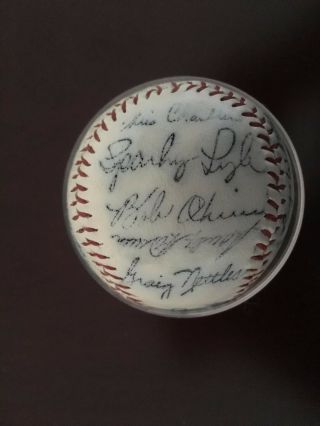 1975 York Yankees Stamped Autographed Team Ball Munson Lyle Hunter Nettles