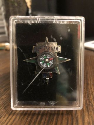 2001 Mlb All Star Game Press Pin Seattle Mariners Compass