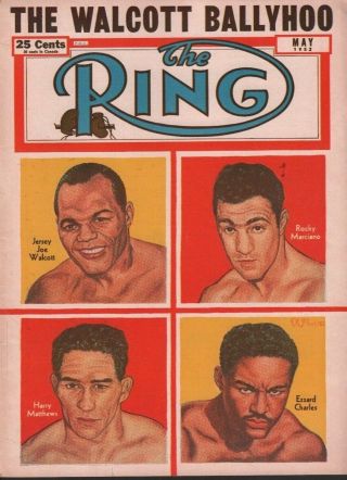 Jersey Joe Walcott Rocky Marciano Ezzard Charles The Ring May 1952 051418dbx