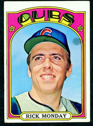 1972 Topps Baseball Card - 730 Rick Monday High Number,  Vg