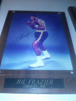" Smokin " Joe Frazier Autographed 8x10 Color Photo - Matted And Framed