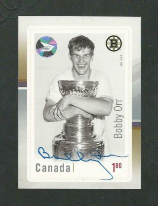 100 Year Centennial Canada Post Bobby Orr Autograph Stamp