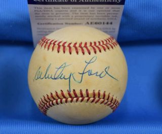 Whitey Ford Psa Dna Autograph American League Oal Signed Baseball