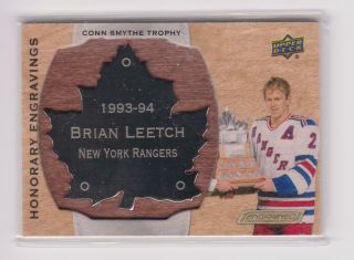 Brian Leetch 2018 - 19 Upper Deck Engrained Honorary Engravings (/100) - Rangers