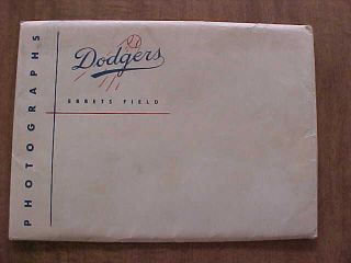 1949 Brooklyn Dodgers Team Issued Photo Pack Mailing Envelope