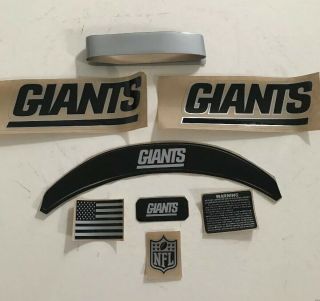 York Giants Black Ice Out F/s Football Helmet Decals