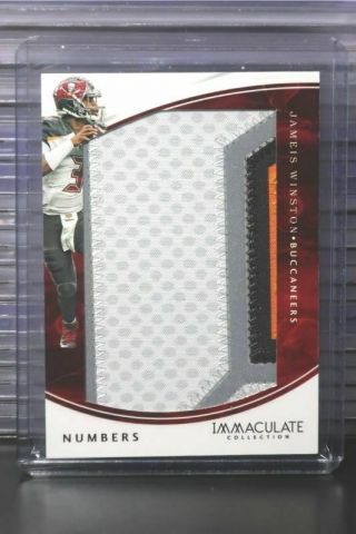 2016 Immaculate Jameis Winston Jumbo Numbers Patch 33/50 Buccaneers Cmy