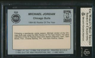 1984 - 85 Star Basketball Michael Jordan ROOKIE RC 288 BGS 7 NRMT (DS) 2