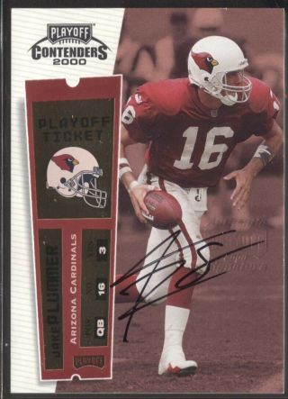 Jake Plummer 2000 Playoff Contenders Football Playoff Ticket Auto Autograph