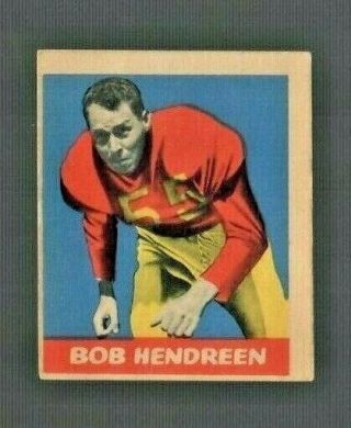 1949 Leaf Football Card 1 Bob Hendreen Hendren Washington Redskins Usc Trojans