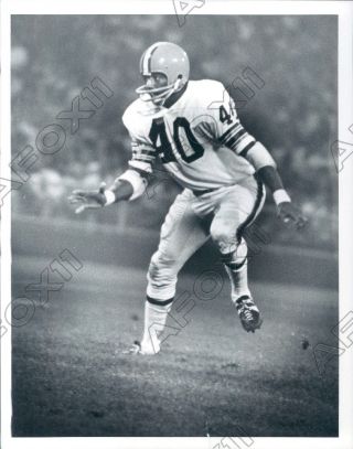 1971 Cleveland Browns Football Player Cornerback Erich Barnes Press Photo