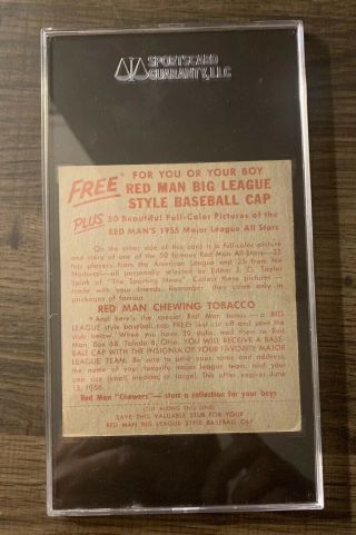 1955 Red Man Tobacco Willie Mays 7 SGC 3 2
