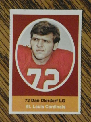 1972 Sunoco Football Stamp Dan Dierdorf St.  Louis Cardinals