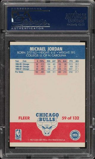 1987 Fleer Basketball Michael Jordan 59 PSA 9 (PWCC) 2
