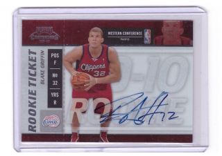 2009 - 10 Playoff Contenders Blake Griffin Rookie Auto Autograph Card