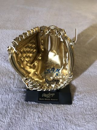 Dj Lemahieu Autographed Signed Yankees Mini Gold Glove Rockies All Star Oa