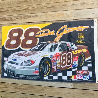 Dale Jarrett Ups Racing 88 Ford Nascar Ryr Flag / Banner 2 Sided 3ft X 5ft