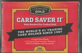 Cardboard Gold Card Saver Ii Card Holders Box 200 Ct.