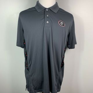 University Of Georgia Uga Bulldog Black Polo Shirt Size Men 