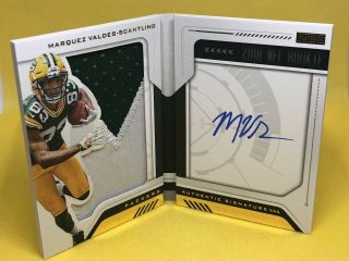 Marquez Valdes - Scantling 2018 Panini Playbook Rookie Patch Auto Booklet 64/99