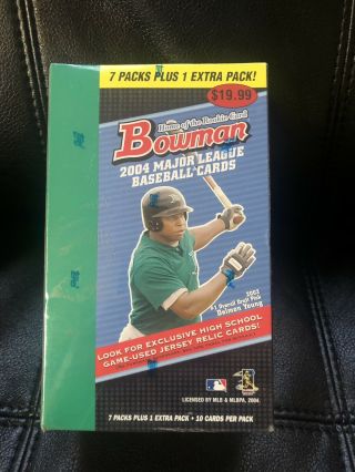2004 Bowman Baseball Factory Hobby Box W/ 8 Packs 10 Cards Per Pack
