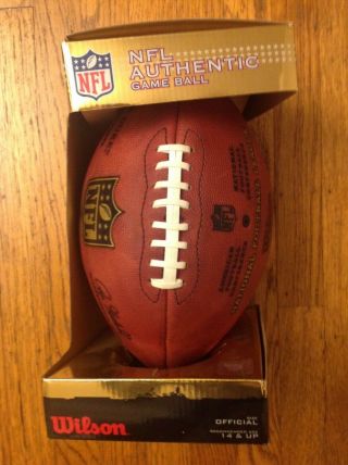 Official Wilson Nfl The Duke Football Game Ball Authentic Leather Autographed