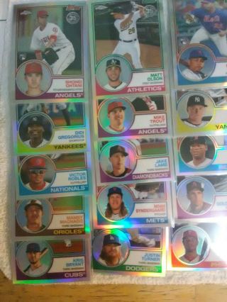2018 Topps Chrome Refractor Complete Set & F.  Flash & 83rd Anniversary set 8