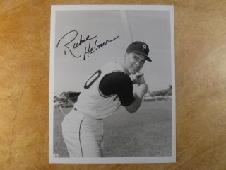 Richie Hebner Signed Autographed B&w 8x10 Photo 1st Team 1968 - 76 - 82 - 83 Pirates