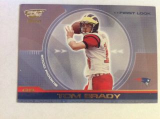 Tom Brady 2000 Pacific " First Look " Rookie Card