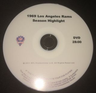 1969 Los Angeles Rams Highlights Dvd Nfl Films