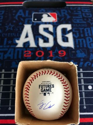 Jo Adell Signed 2019 Futures Game Baseball Official Ball Angels Autograph 2