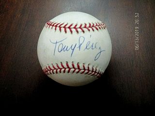 Tony Perez Hof Autographed Baseball Guaranteed Authentic Bv $60
