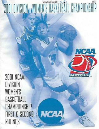 2001 Ncaa Womens Basketball First/second Rd Championship Program