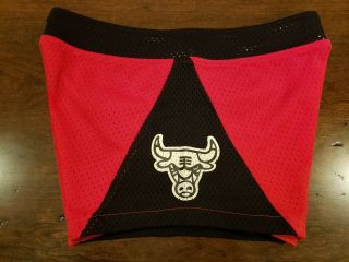 Betlin Mens Basketball L Shorts Bulls Red & Black 1990 