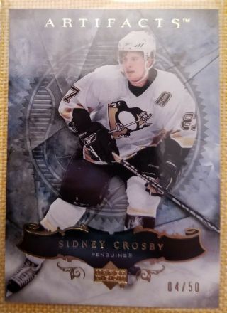 2006/07 Sidney Crosby ARTIFACTS 05/10 - 04/50 - 078/100 - 3 CARDS 2