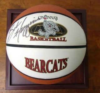 West Virginia Coach Bob Huggins Signed Cincinnati Bearcats Logo Basketball