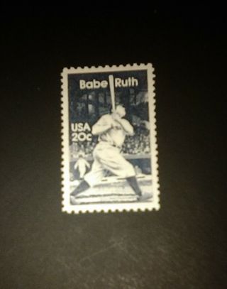 1983 Usps 2046 George Babe Ruth Herman Vintage Stamp Mnh Yankees Baseball 50th