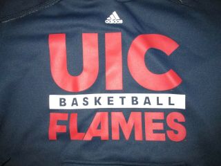 University Of Illinois Chicago Flames Adidas Hoodie Sweatshirt Sz Xxl Ncaa Uic