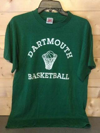 Vintage Nike Grey Tag Dartmouth Green Men’s Xl 50/50 T - Shirt Awesome 2 Sided