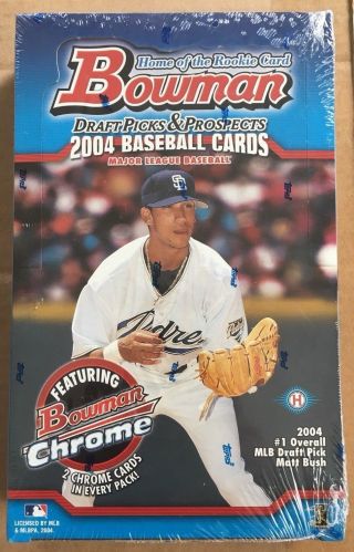 2004 Bowman Draft Pick & Prospects Baseball Factory Box 24 Packs