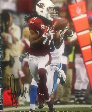 Authentic Larry Fitzgerald Glossy Signed Autograph 8x10 Arizona Cardinals