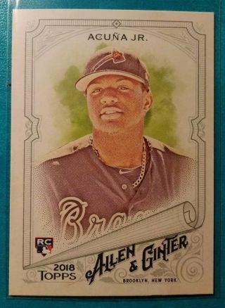 2018 Topps Allen & Ginter Ronald Acuna Jr.  Rookie 207 Atlanta Braves Atl Rc