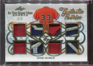 2019 Leaf Itg Game Eddie Murray 8 - Piece Game Worn Jersey Patch Ed 1/1
