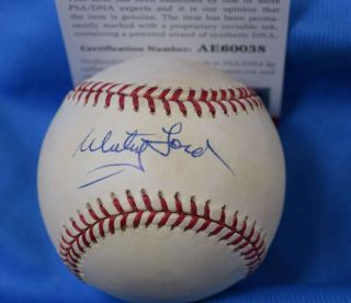 Whitey Ford Psa Dna Autograph American League Oal Hand Signed Baseball