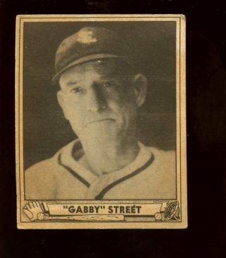 1940 Play Ball Baseball Card 169 Gabby Street